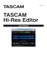 Tascam Hi-Res Editor Owner's manual
