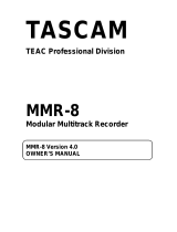 Tascam MMR-8 Owner's manual