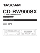 Tascam CD-RW900SX Owner's manual