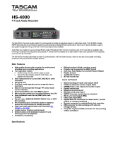 Tascam HS-4000 Product information