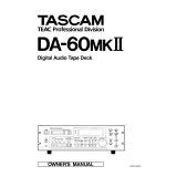 Tascam DA-60MKII Owner's manual