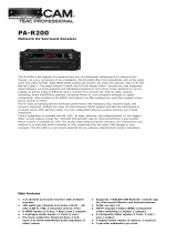 Tascam PA-R200 Product information