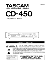 Tascam CD-450 Owner's manual