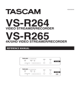 Tascam VS-R265 Reference guide