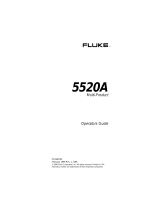 Fluke Calibration 5520A User guide