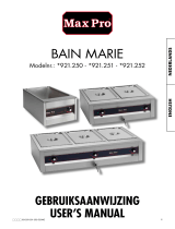 MaxPro 921.252 Max Pro Double Walled Stainless Steel Bain Marie User manual