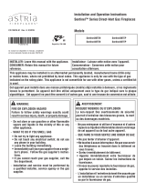 Astria Fireplaces Sentinel - Legacy Operating instructions