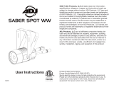 ADJ SAB605 Saber Spot WW Compact Pinspot Light User manual