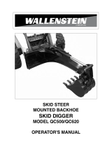 Wallenstein QC500 Skid Steer Mounted Backhoe User manual