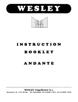Johannus Wesley Andante User manual