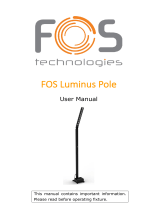 FOS Technologies F-L006165 Luminus Pole Battery Lighting User manual