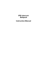 FOS Technologies BK-101 IPB Intercom Beltpack User manual