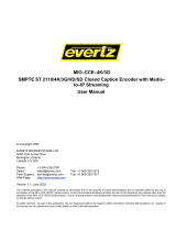 evertz MIO‑CCE‑4K/3G User manual