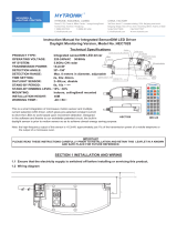 Hytronik HEC7028 SensorDIM LED Driver Daylight Monitoring Version User manual