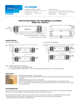 Hytronik HE2075-A 12VDC Dimmable LED Driver User manual