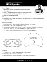 Protocol 6909-1 MP3 Speaker User manual