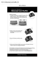 Protocol 7072-1A Motorized Card Shuffler User manual