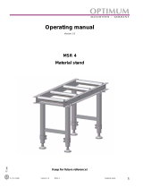 Optimum MSR 4 Material Stand User manual