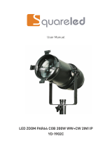Squareled AHOI LED ZOOM PAR64 COB 200W Dualwhite (WW+CW) User manual