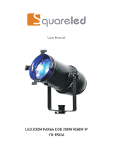 SquareledAHOI LED ZOOM PAR64 COB 200W RGBW