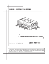 Squareled Outdoor 4DX Channel DMX Splitter IP65 User manual