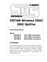 SRS DST4W-3 W-DMX splitter, 4x DMX 3pin, Truss m Owner's manual