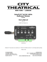 City Theatrical CT-5942 QolorFLEX 5×2.5A 2.4GHz Multiverse Dimmer User manual