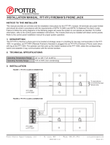 Potter FFT-FPJ User manual