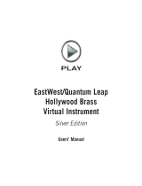 East West Sounds Hollywood Brass User manual
