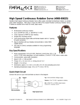 Parallax High Speed Continuous Rotation Servo User guide