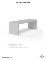 Factory Furniture Concrete BLOC Table Operation and Maintenance Manual