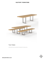 Factory Furniture TORD Table Operation and Maintenance Manual