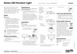 North Light Taklampa glob, 25 cm Owner's manual