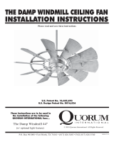 Quorum Windmill 44" Damp Operating instructions