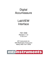 MTI Instruments  Accumeasure Digital Series LabVIEW Owner's manual
