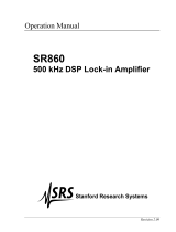 SRS SR860 Owner's manual