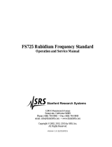 SRS FS725 Owner's manual