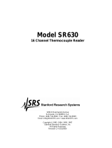 SRS SR630 Owner's manual
