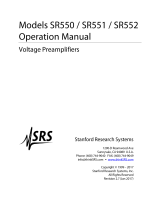 SRS SR550 Owner's manual