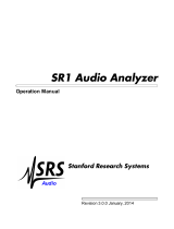 SRS SR1  Operating instructions