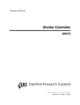 Stanford Research Systems SR470 Owner's manual
