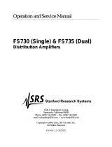 SRS FS730 Owner's manual