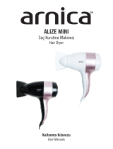 Arnica Alize Mini Saç Kurutma Makinesi Beyaz User manual