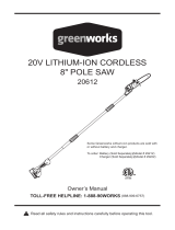Greenworks 20612 Owner's manual
