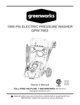 Greenworks 5103602 GPW1953 pressure washer Owner's manual