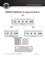 Jackson Grills 2019 Supreme BI Grills Owner's manual