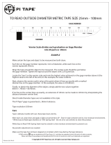 Pi Tape O.D. METRIC for Tape Size 25mm - 100mm Operating instructions