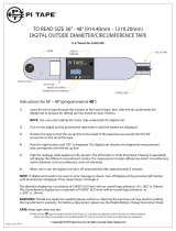 Pi Tape Digital Outside Diameter-Circumference for Tape Size 36in - 48in Operating instructions