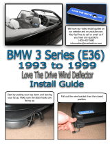 Love The Drive BMW 3 convertible wind deflector 318, 323, 325, 328, M3 Installation guide