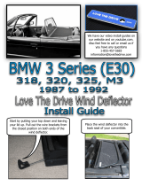 Love The Drive BMW 3 convertible wind deflector 318, 320, 325, M3 Installation guide